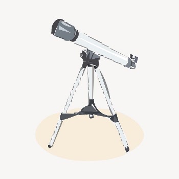 Telescope clipart, object illustration. Free | Free Photo - rawpixel