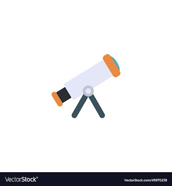 telescope creative icon flat from space