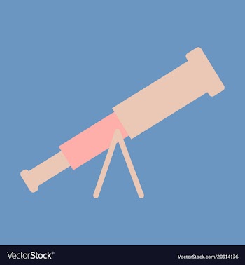Telescope flat icon education and astronomy vector image