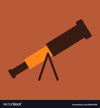 Telescope flat icon education and astronomy vector image