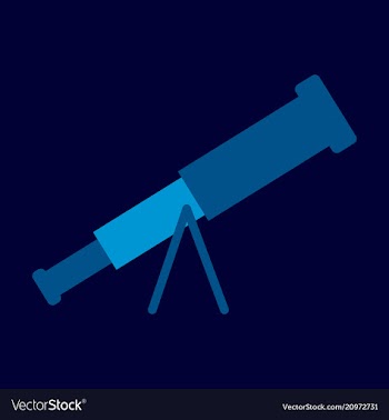 Telescope flat icon education and astronomy vector image