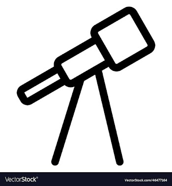 telescope icon space and astronomy