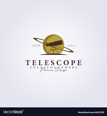 telescope space planet astronomy logo
