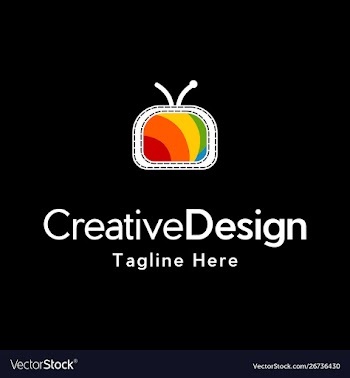 Television media colorful creative business logo vector image
