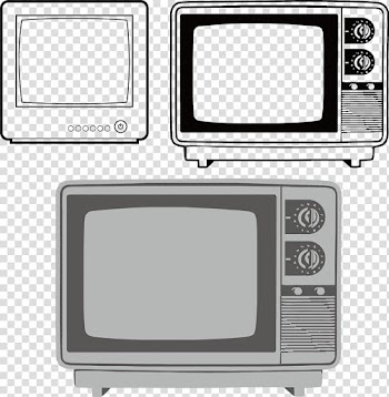 Television set Electronics Daytime television, Black and white TV appliance background material transparent background PNG clipart
