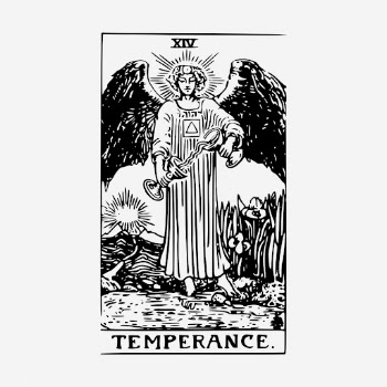 Temperance tarot card drawing, vintage | Free Photo - rawpixel