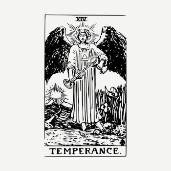Temperance tarot card drawing, vintage | Free PSD - rawpixel