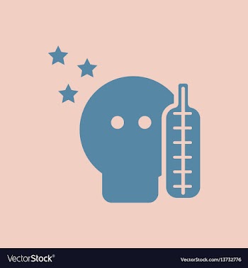 Temperature at night various symptoms of vector image