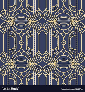  					Template abstract art deco blue cs6 vector image														