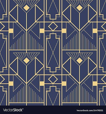  					Template abstract art deco blue cs6 vector image														