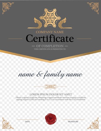 Template Academic certificate Icon - European style frame training certificate 