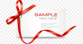 Template Coupon Gift card Clip art - Red Bow line card 