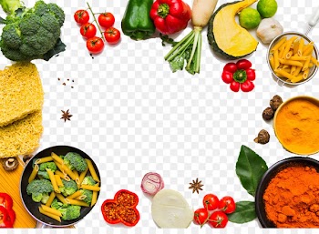 Template Cuisine Chef - Vegetables and spices 