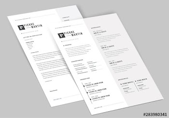 Template de lettre de motivation et de CV classique