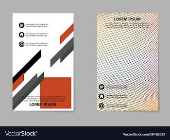 Template design layout brochure geometric vector image