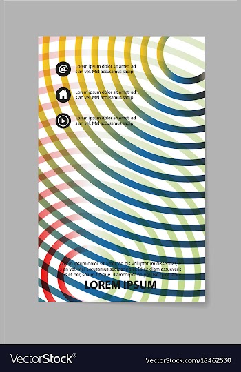 Template design layout brochure geometric vector image