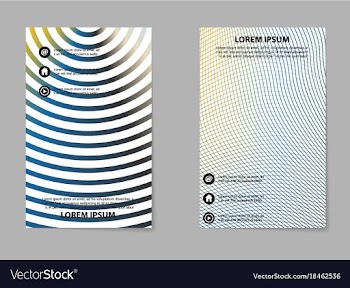 Template design layout brochure geometric vector image