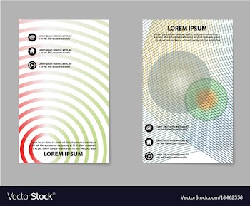 Template design layout brochure geometric vector image