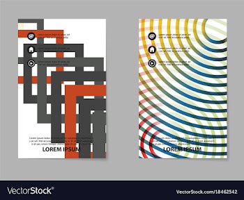Template design layout brochure geometric vector image