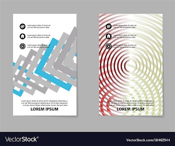 Template design layout brochure geometric vector image