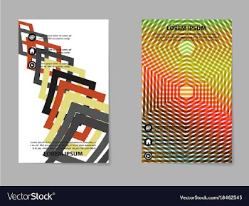 Template design layout brochure geometric vector image