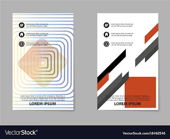 Template design layout brochure geometric vector image