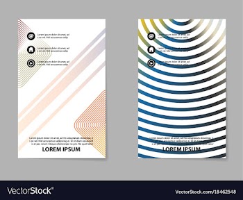 Template design layout brochure geometric vector image