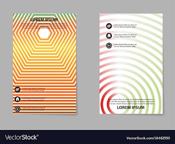 Template design layout brochure geometric vector image