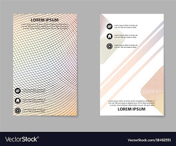 Template design layout brochure geometric vector image