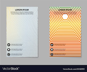 Template design layout brochure geometric vector image