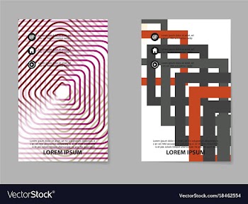 Template design layout brochure geometric vector image