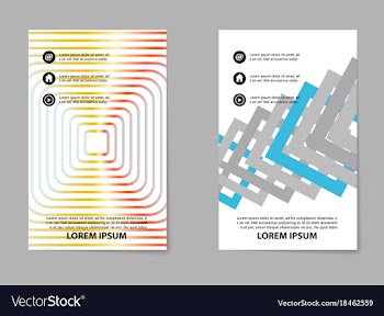 Template design layout brochure geometric vector image
