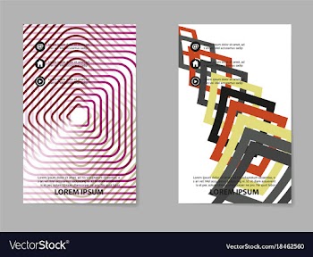 Template design layout brochure geometric vector image