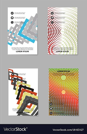 Template design layout brochure geometric vector image