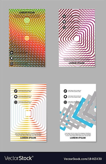 Template design layout brochure geometric vector image