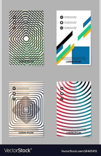 Template design layout brochure geometric vector image