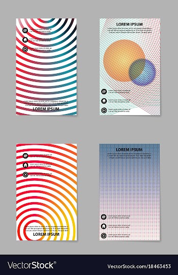 Template design layout brochure geometric vector image