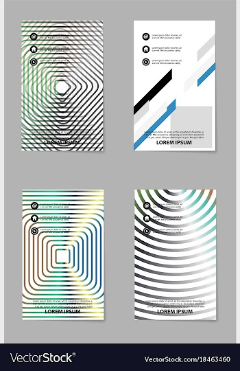 Template design layout brochure geometric vector image