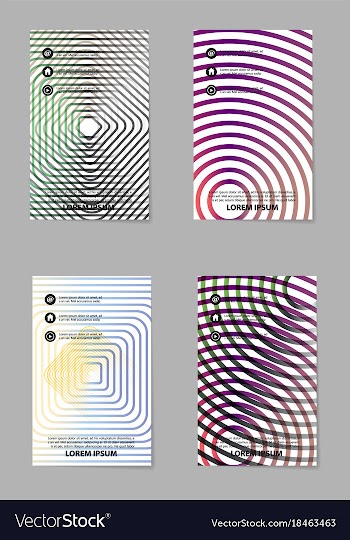 Template design layout brochure geometric vector image