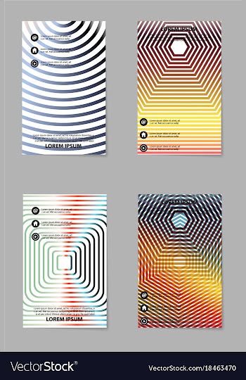 Template design layout brochure geometric vector image