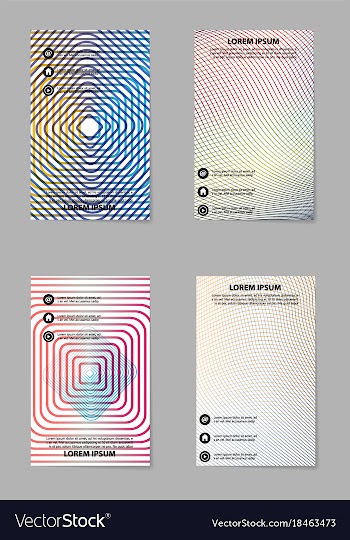 Template design layout brochure geometric vector image