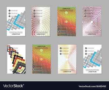 Template design layout brochure geometric vector image