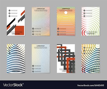 Template design layout brochure geometric vector image