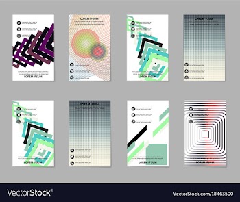Template design layout brochure geometric vector image