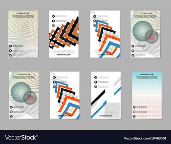 Template design layout brochure geometric vector image