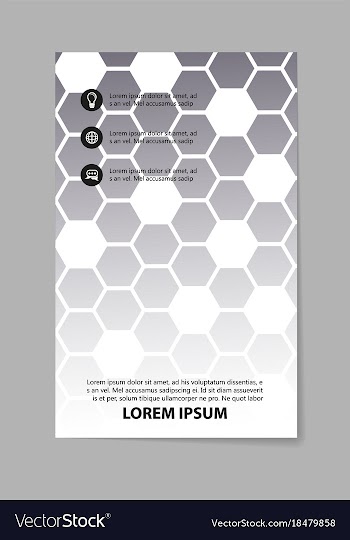 Template design layout brochure geometric vector image