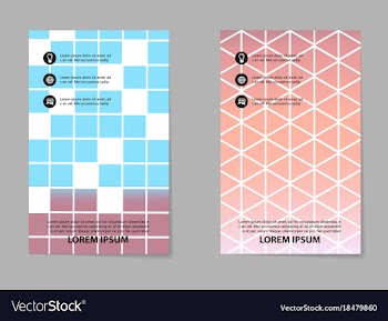 Template design layout brochure geometric vector image