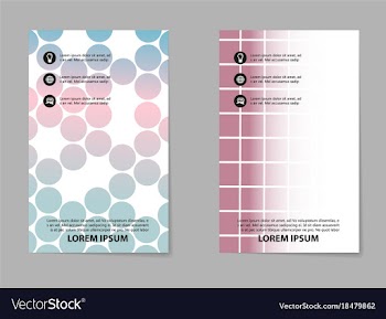 Template design layout brochure geometric vector image