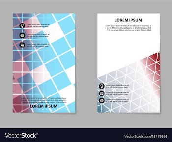 Template design layout brochure geometric vector image
