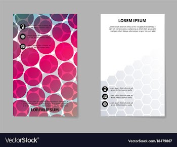 Template design layout brochure geometric vector image
